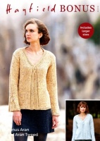 Knitting Pattern - Hayfield 8234 - Bonus Aran Tweed - Sweater